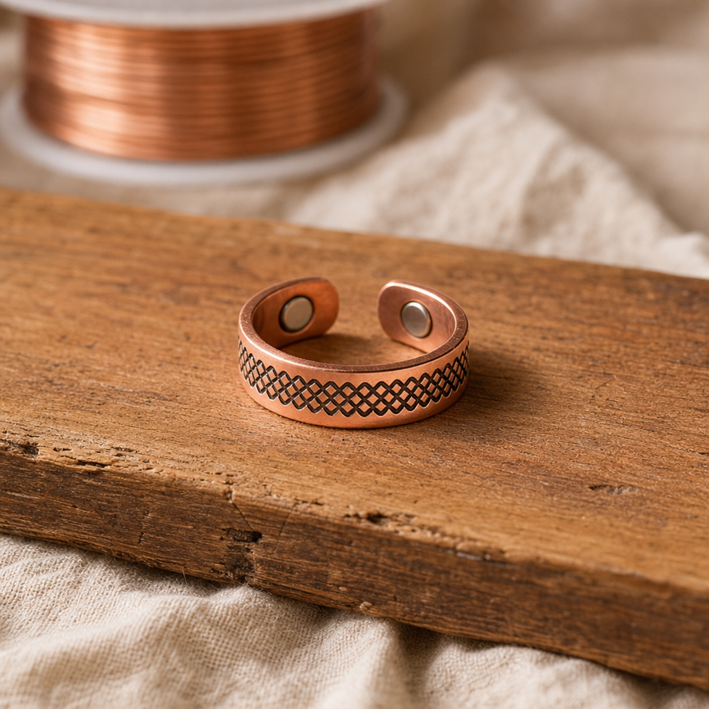 Grid Copper Ring