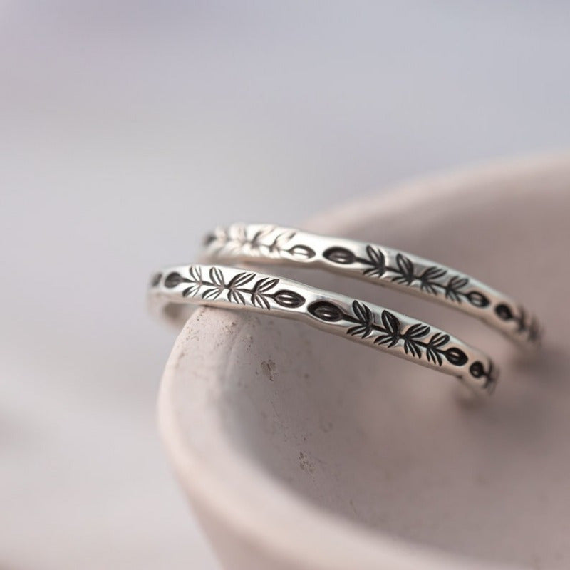 Unique Silver Hoop Earrings