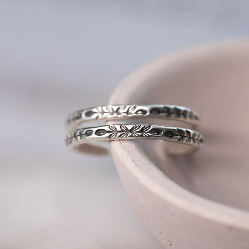 Unique Silver Hoop Earrings