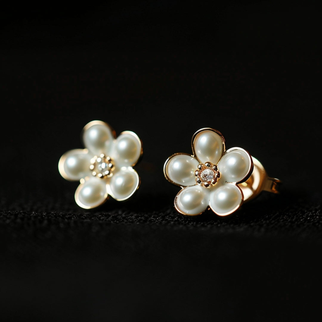 Pearl Flower Earrings