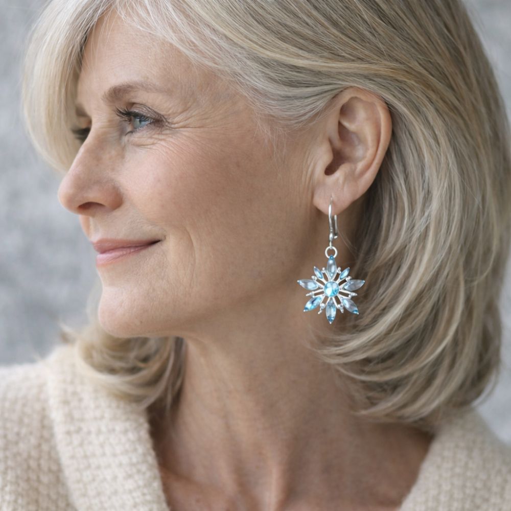 Vintage Blue Starlight Earrings