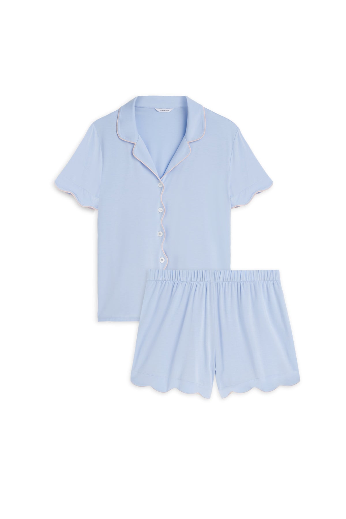 Scalloped Short Tencel PJ Set