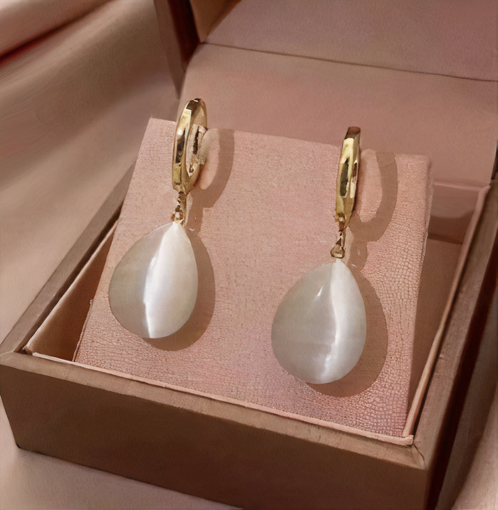 Elegant Baroque Pearl Drop Earrings